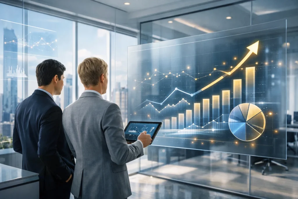 Forex SEO organic growth analysis with performance charts and market data on a trading platform.